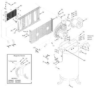 Air-Compressor Parts Diagram and Parts List for 5Z399FP  Campbell Hausfeld Compressor